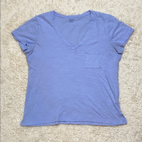 Madewell Tops - Madewell powder blue v neck t- shirt